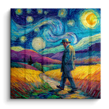 Van Gogh Inspired Starry Walk PVC Gloss Art