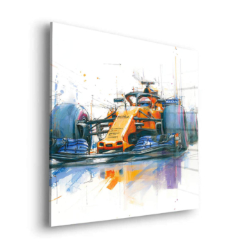 McLaren Inspired Formula Watercolor Acrylic Glass Art