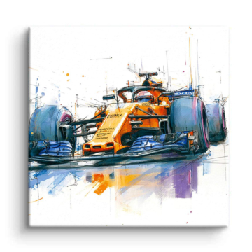 McLaren Inspired Formula Watercolor Canvas Art