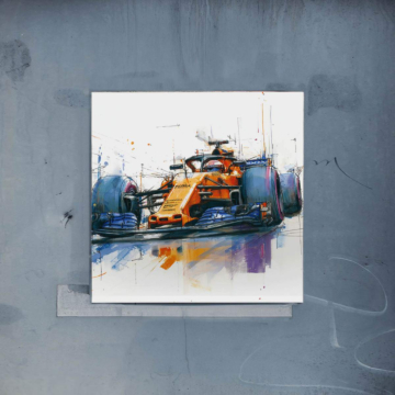 Fórmula en acuarela inspirada en McLaren - póster