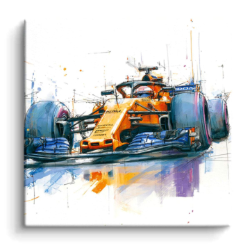 McLaren Inspired Formula Watercolor PVC Matt Art