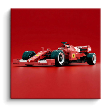Czerwony inspirowany Ferrari Formuła 1 - obraz na matowym PVC