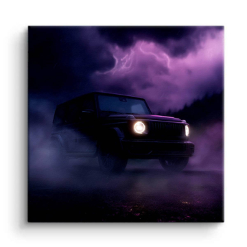 Muscle-Car im Gewitter - Leinwandbild