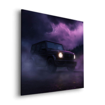 Muscle Car Thunderstorm Dibond Matt Art