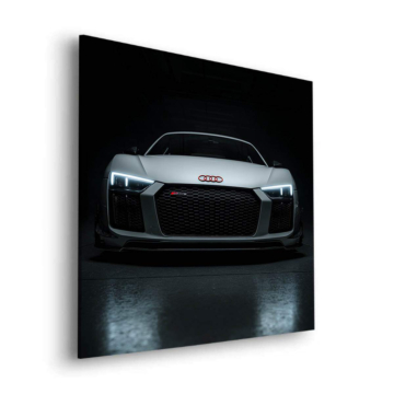 Oscuro frontal inspirado en Audi R8 - cuadro Dibond mate