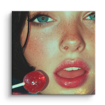 Lollipop Portrait Canvas Art