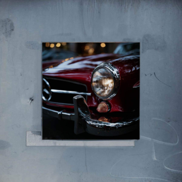 Classic Mercedes Inspired Headlight Poster Art