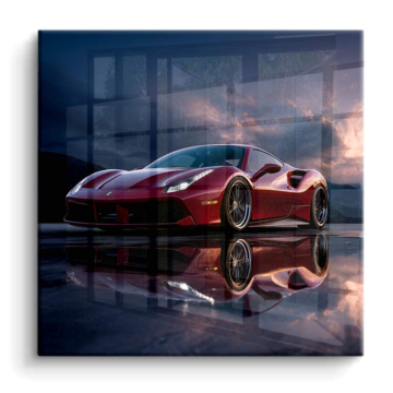 Ferrari Monza dans la tempête - tableau PVC brillant