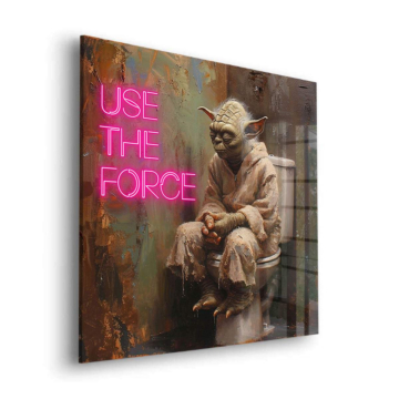 Yoda Inspired Use the Force Acrylic Glass Art