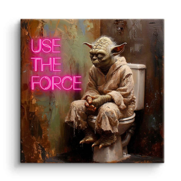 Yoda Inspired Use the Force Canvas Art