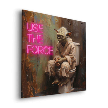 Yoda Inspired Use the Force Dibond Matt Art