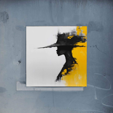 Abstrakcyjna modowa sylwetka - plakat