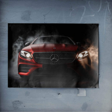 Mercedes AMG Smoke Front Poster Art