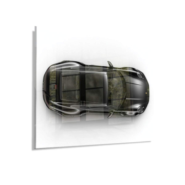 Porsche 911 Carrera Top View Acrylic Glass Art