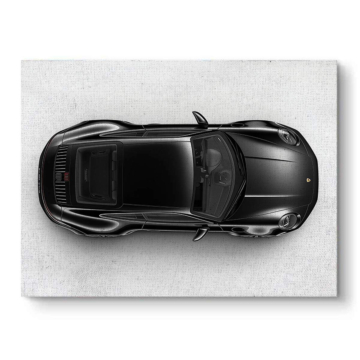 Porsche 911 Carrera Top View Canvas Art