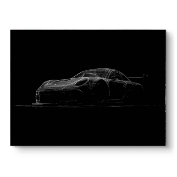 Porsche 911 Dark Silhouette PVC Matt Art