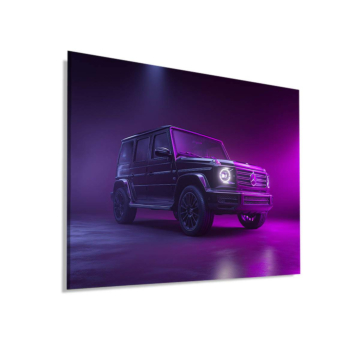 Mercedes G-Class Purple Neon Dibond Matt Art