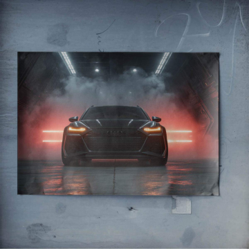 Audi RS 7 in rotem Rauch - Poster