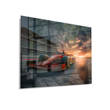 Ferrari F2004 Sonnenuntergang Renne - Acrylglasbild