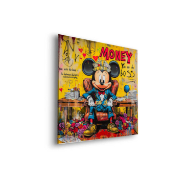 Pieniądze inspirowane Myszką Mickey - obraz na dibondzie matowym