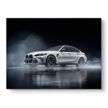 BMW M5 CS Smoke Canvas Art