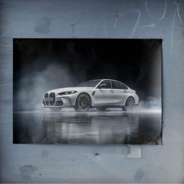 Bmw m5 cs fumée - poster
