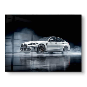 Bmw m5 cs fumée - tableau PVC brillant