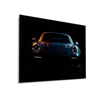 Porsche 911 Dark Front Dibond Matt Art
