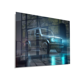 Mercedes G-Class Blue Lights Acrylic Glass Art