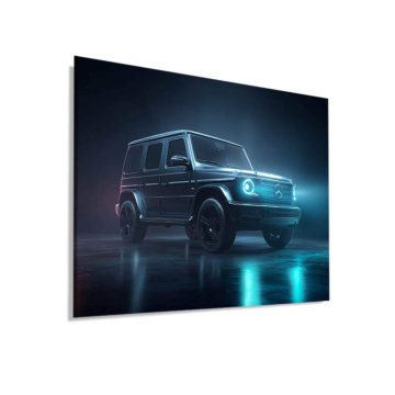 Mercedes G-Class Blue Lights Dibond Matt Art