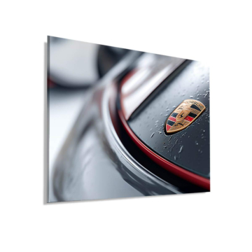 Porsche Badge Close Up Dibond Matt Art