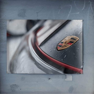 Porsche-Emblem in Nahaufnahme - Poster