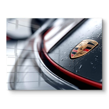 Porsche Badge Close Up PVC Gloss Art
