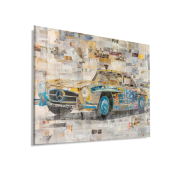 Mercedes Classic Mosaic Acrylic Glass Art