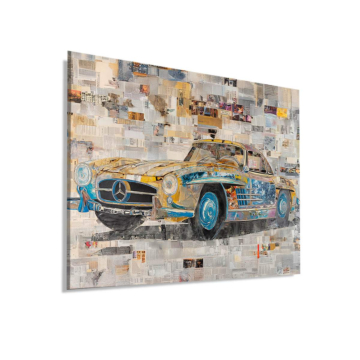 Mercedes Classic Mosaic Dibond Matt Art