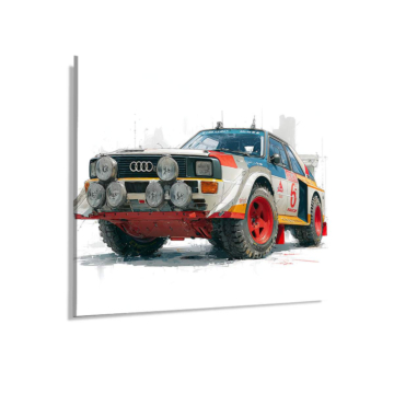 Audi Quattro Rall - Dibond-Bild matt