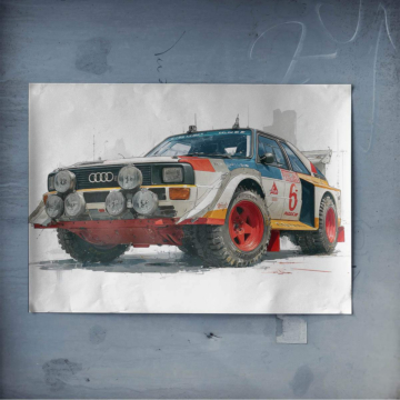 Audi Quattro Rally - póster