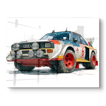 Audi Quattro Rally PVC Gloss Art