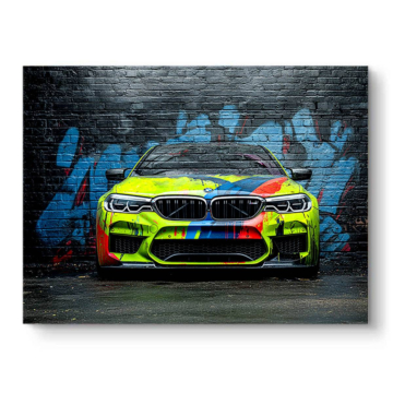 Pintura grafiti de BMW M - cuadro PVC mate