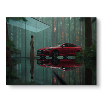 Audi RS 5 Forest Reflection Canvas Art