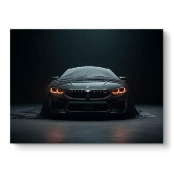 BMW M8 Dark Front Canvas Art