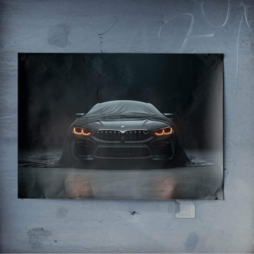 Bmw m8 sombre avant - poster