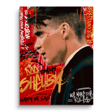 Peaky Blinders Inspired Rebel Portrait Canvas Art