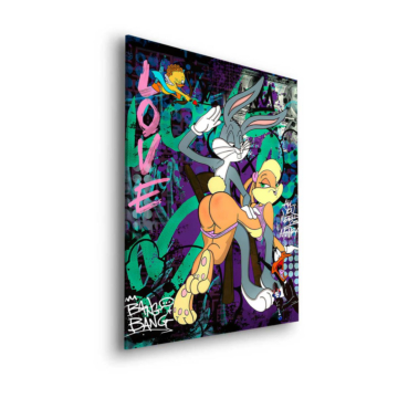 Lounge anime inspirado en Looney Tunes - cuadro Dibond mate