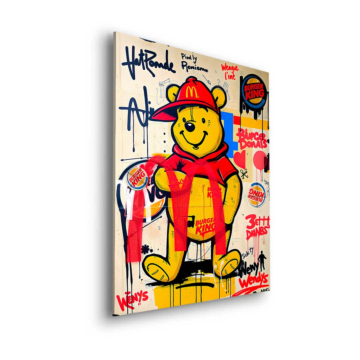 Oso hamburguesa inspirado en Winnie the Pooh - cuadro Dibond mate