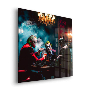Poker game inspiré de Joker Batman - tableau en verre acrylique