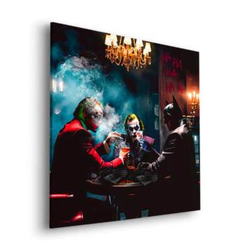 Poker game inspiré de Joker Batman - tableau Dibond mat