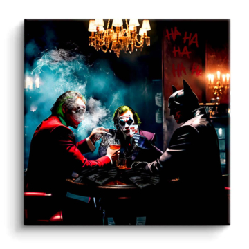 Poker game inspiré de Joker Batman - tableau PVC mat