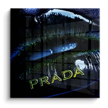 Lippenstift Logo inspiriert von Prada - PVC-Bild glänzend
