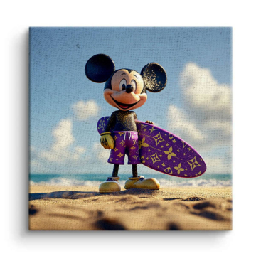 Strand Surfer inspiriert von Mickey Mouse - Leinwandbild